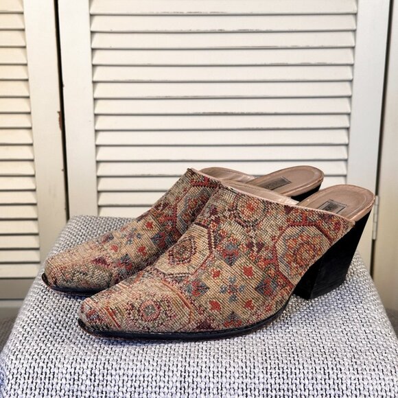 Matisse Sheryl Southwestern Tapestry Mule Block Heels Boho Western Women's 10 - Picture 5 of 8